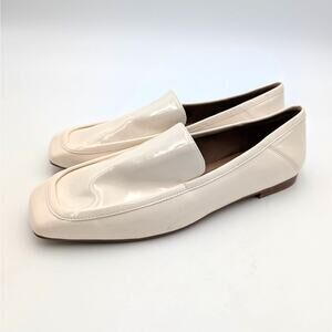 Nordstrom Rack Franny Moc Toe Loafer Shoes Women's Ivory Patent Size US6M EU36